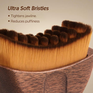 Beaulyco Lymphatic Contour Brush used for facial sculpting