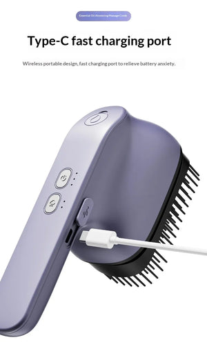 Close-up of the Beaulyco Scalp Therapy Oil Massage Comb with 120 curved massage bristles.