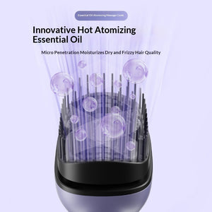 Beaulyco Scalp Therapy Oil Massage Comb with protective dust cover attached.