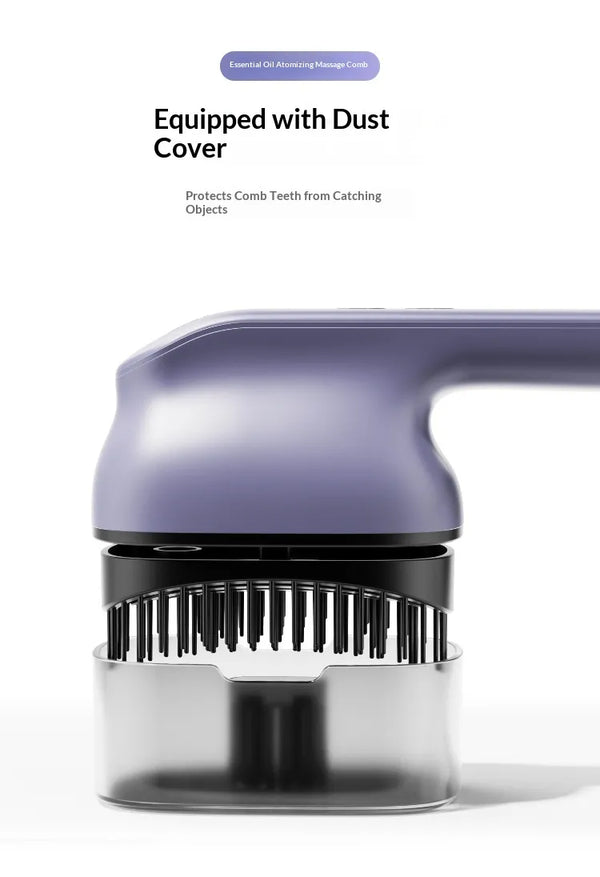 Beaulyco Scalp Therapy Oil Massage Comb featuring essential oil atomizing technology for scalp care.